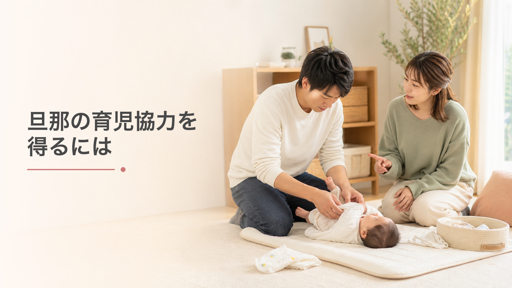 旦那の育児の協力を得るには赤ちゃんもお父さんも一緒に育ててあげること